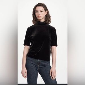 Rag and Bone Thea Velvet cut-out top